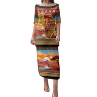 African Heritage and Celebrated Christmas Family Matching Puletasi and Hawaiian Shirt - Wonder Print Shop