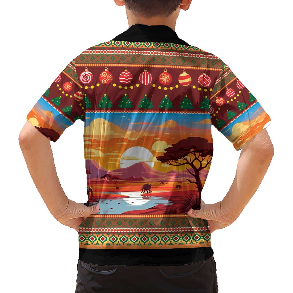 African Heritage and Celebrated Christmas Family Matching Short Sleeve Bodycon Dress and Hawaiian Shirt - Wonder Print Shop
