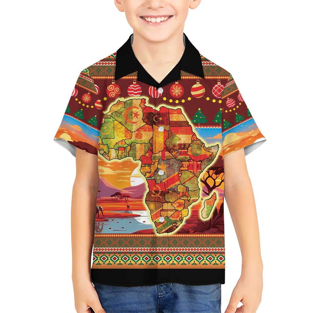 African Heritage and Celebrated Christmas Family Matching Short Sleeve Bodycon Dress and Hawaiian Shirt - Wonder Print Shop