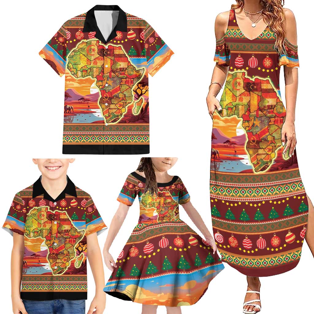 African Heritage and Celebrated Christmas Family Matching Summer Maxi Dress and Hawaiian Shirt - Wonder Print Shop