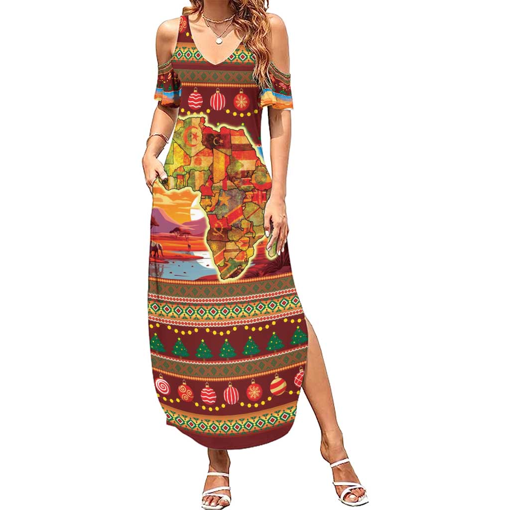 African Heritage and Celebrated Christmas Family Matching Summer Maxi Dress and Hawaiian Shirt - Wonder Print Shop