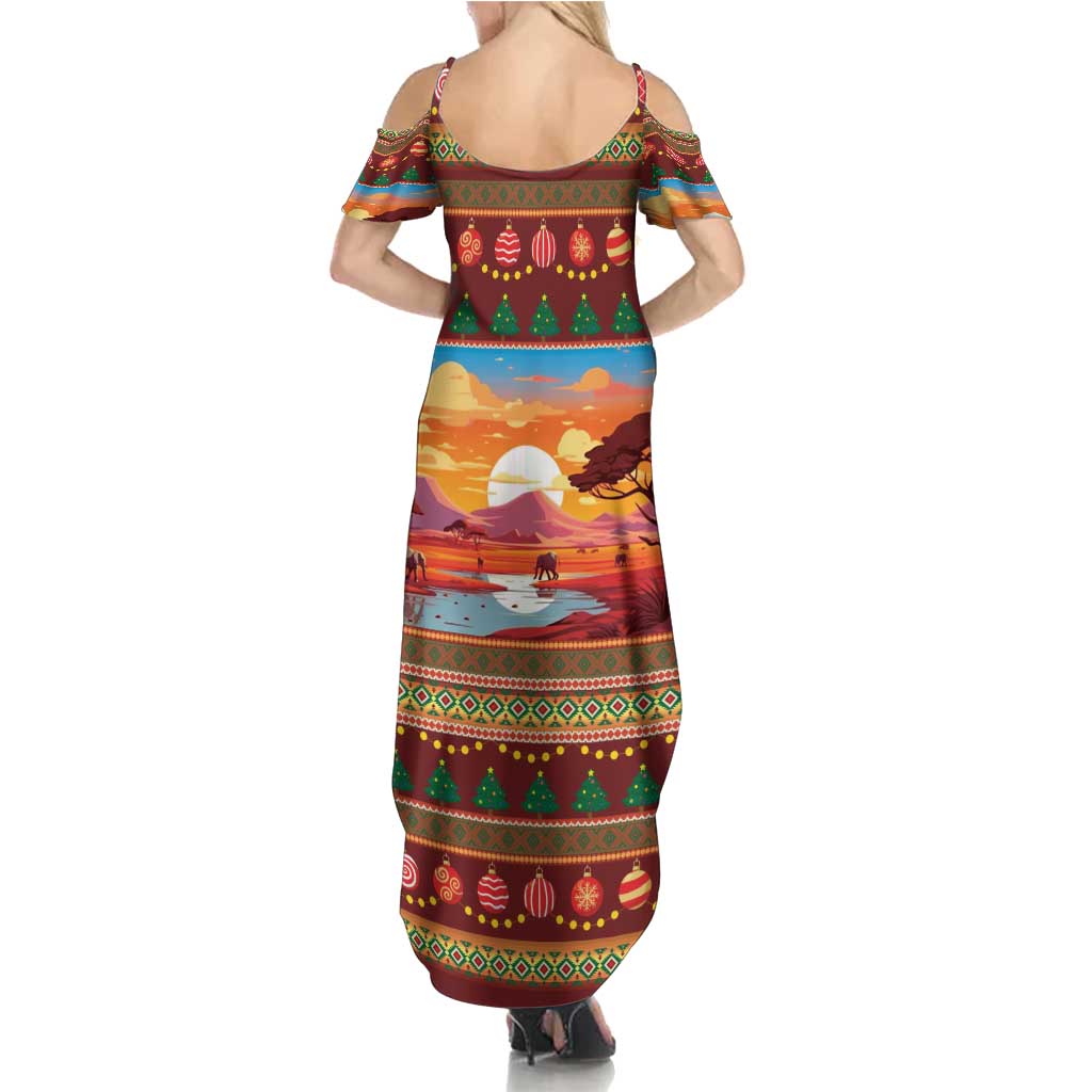 African Heritage and Celebrated Christmas Family Matching Summer Maxi Dress and Hawaiian Shirt - Wonder Print Shop