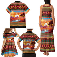 African Heritage and Celebrated Christmas Family Matching Tank Maxi Dress and Hawaiian Shirt - Wonder Print Shop