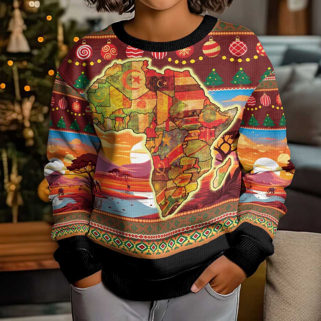 African Heritage and Celebrated Christmas Kid Ugly Christmas Sweater - Wonder Print Shop