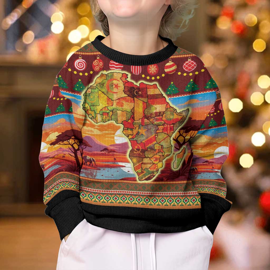 African Heritage and Celebrated Christmas Kid Ugly Christmas Sweater - Wonder Print Shop