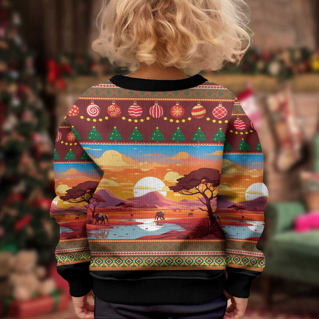 African Heritage and Celebrated Christmas Kid Ugly Christmas Sweater - Wonder Print Shop