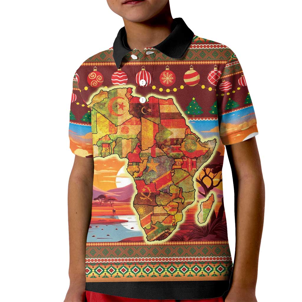 African Heritage and Celebrated Christmas Kid Polo Shirt - Wonder Print Shop