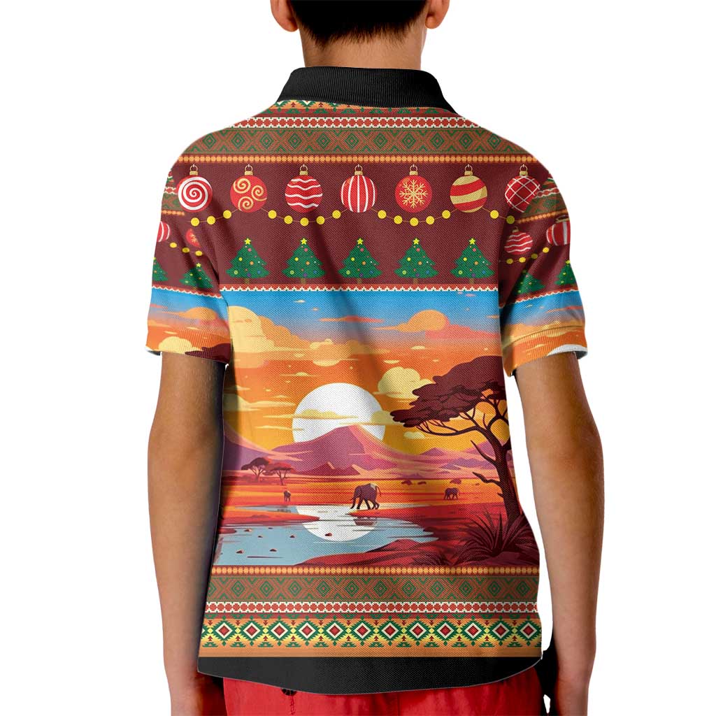 African Heritage and Celebrated Christmas Kid Polo Shirt - Wonder Print Shop