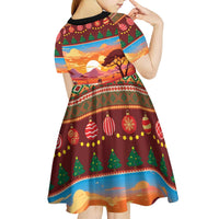 African Heritage and Celebrated Christmas Kid Short Sleeve Dress - Wonder Print Shop