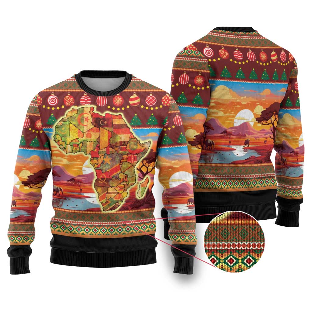 African Heritage and Celebrated Christmas Ugly Christmas Sweater - Wonder Print Shop