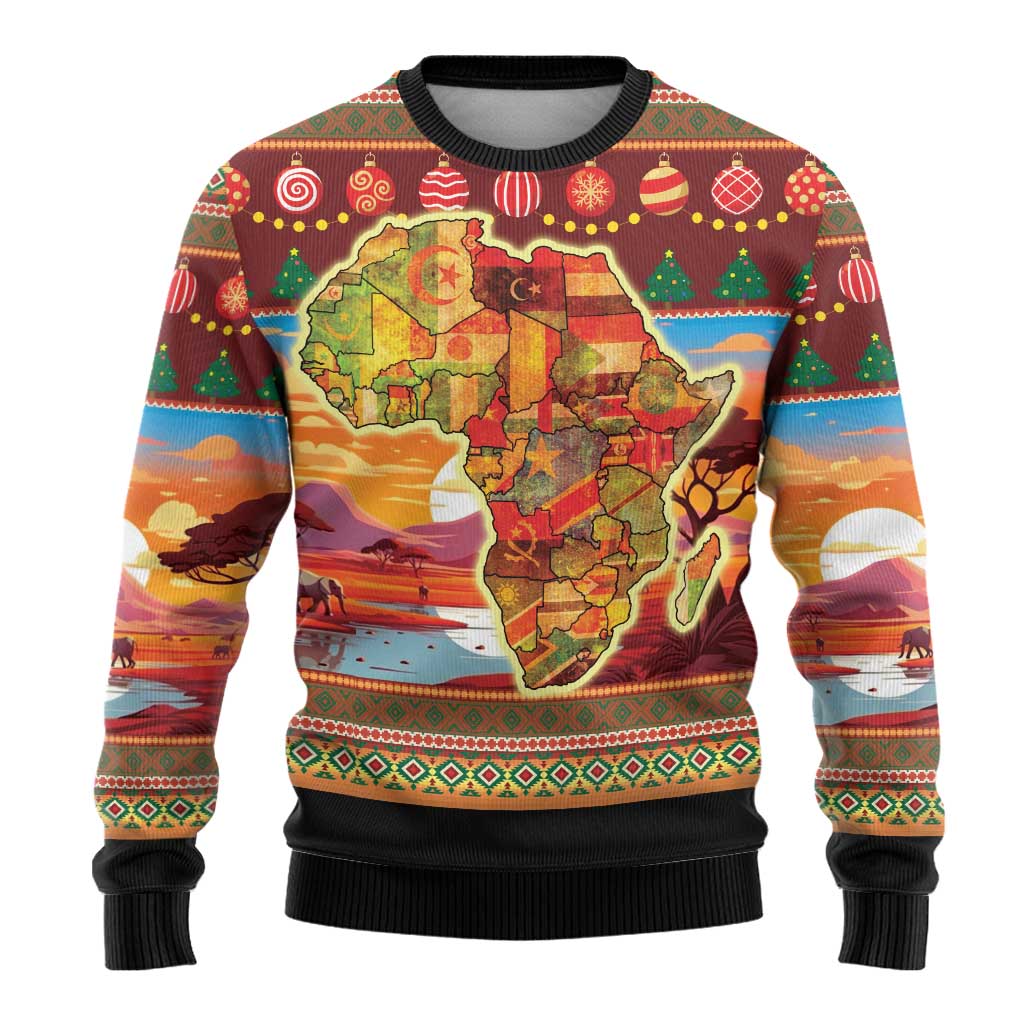 African Heritage and Celebrated Christmas Ugly Christmas Sweater - Wonder Print Shop