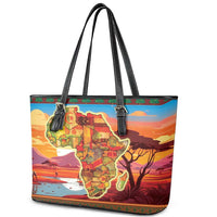 African Heritage and Celebrated Christmas Leather Tote Bag - Wonder Print Shop