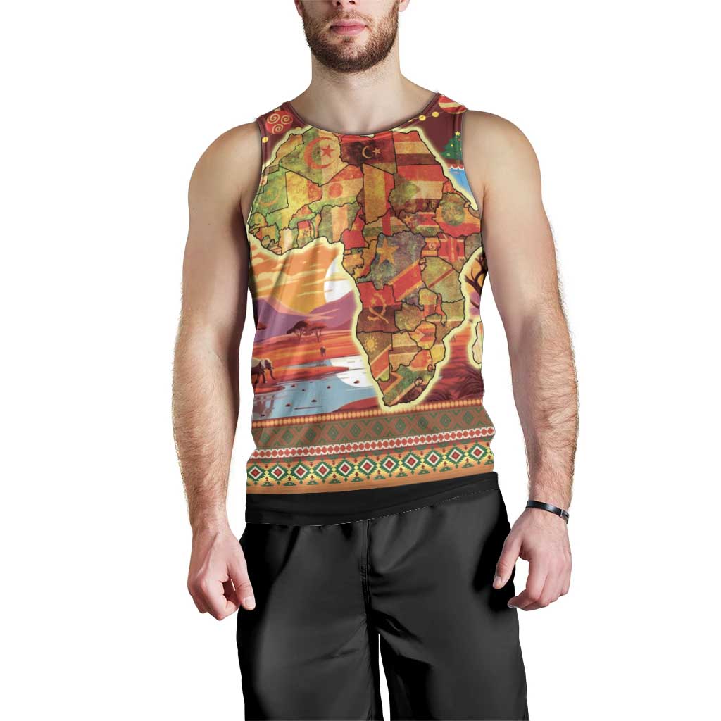 African Heritage and Celebrated Christmas Men Tank Top - Wonder Print Shop