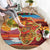 African Heritage and Celebrated Christmas Round Carpet