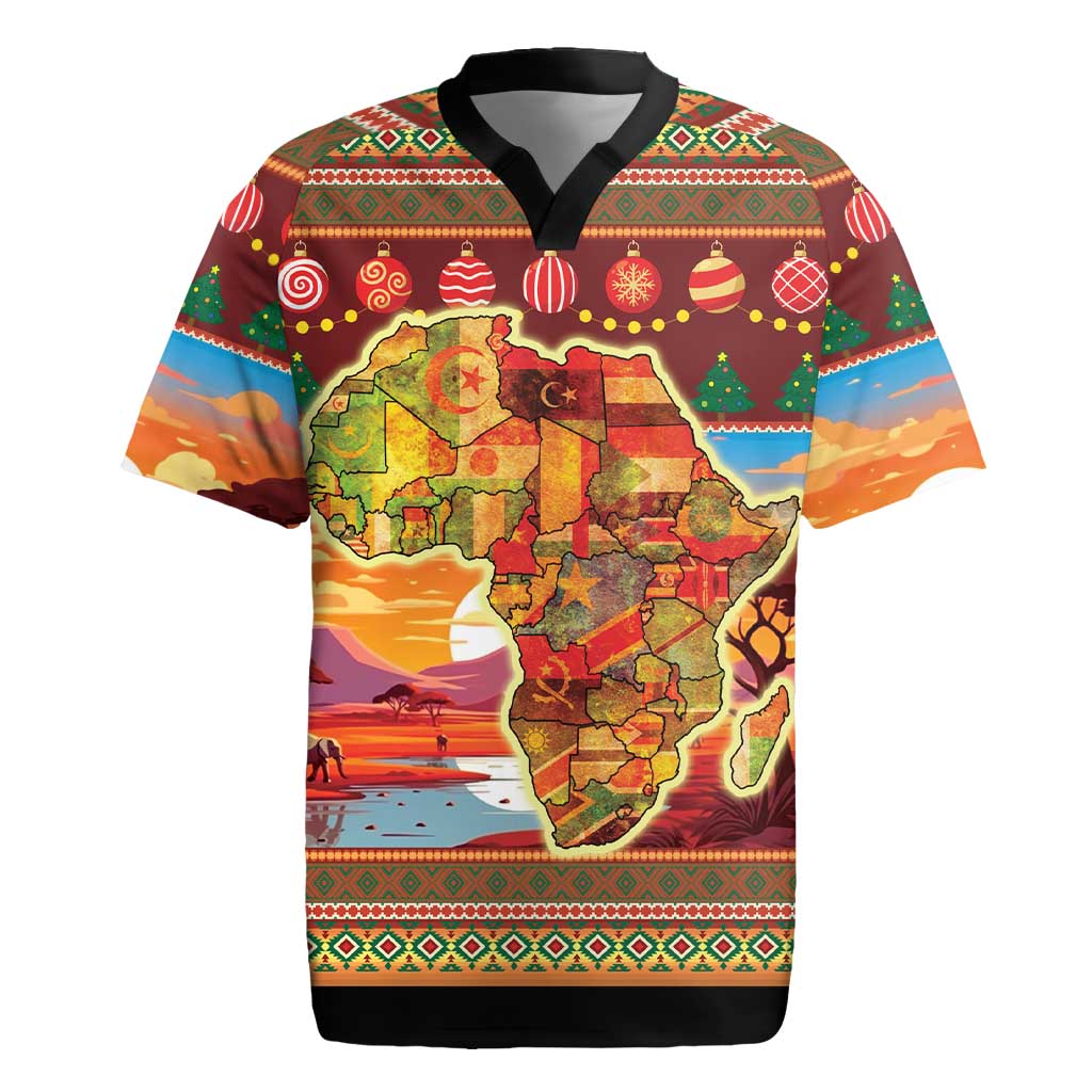 African Heritage and Celebrated Christmas Rugby Jersey - Wonder Print Shop