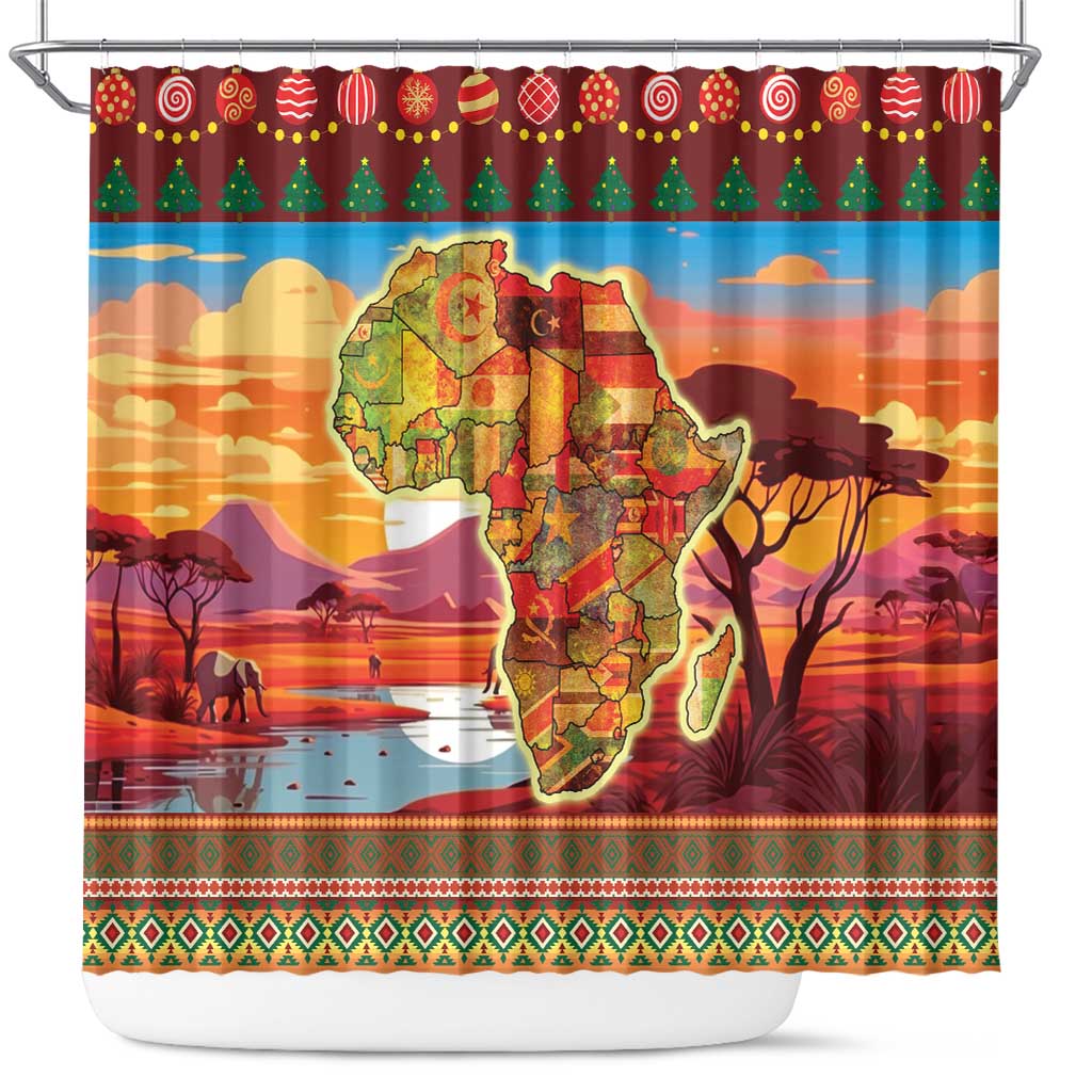 African Heritage and Celebrated Christmas Shower Curtain