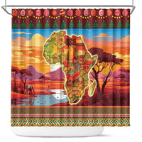 African Heritage and Celebrated Christmas Shower Curtain