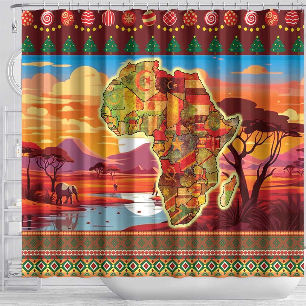 African Heritage and Celebrated Christmas Shower Curtain