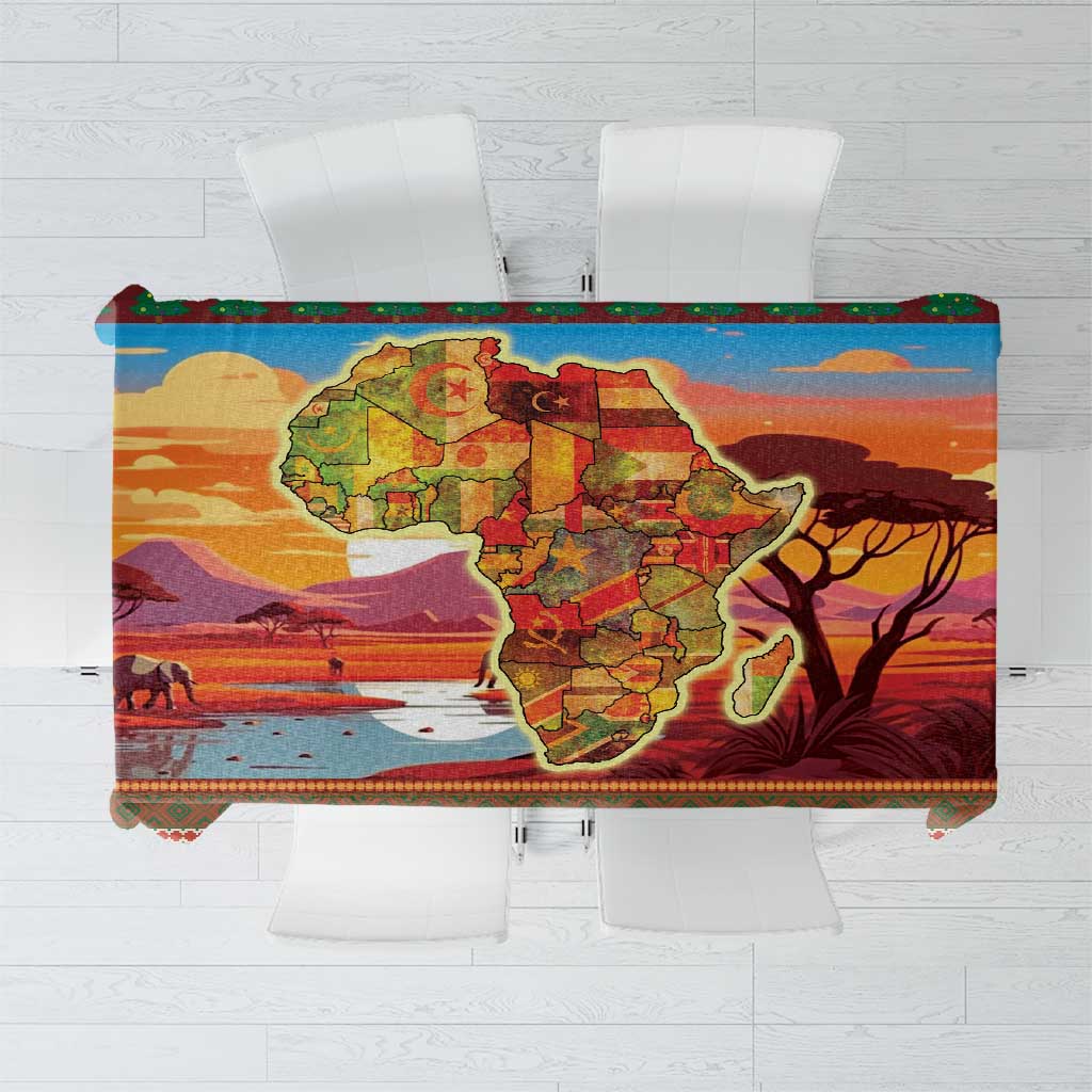 African Heritage and Celebrated Christmas Tablecloth - Wonder Print Shop