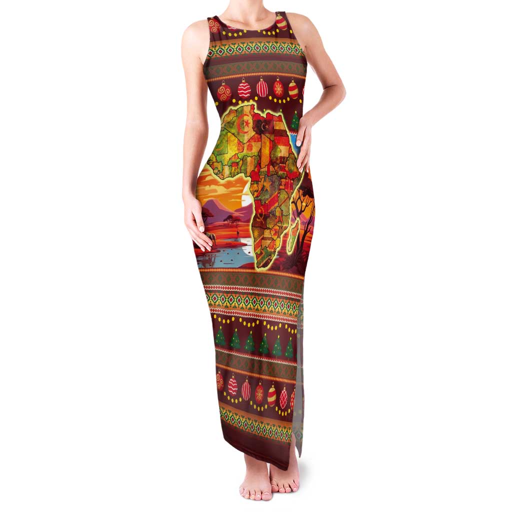 African Heritage and Celebrated Christmas Tank Maxi Dress - Wonder Print Shop