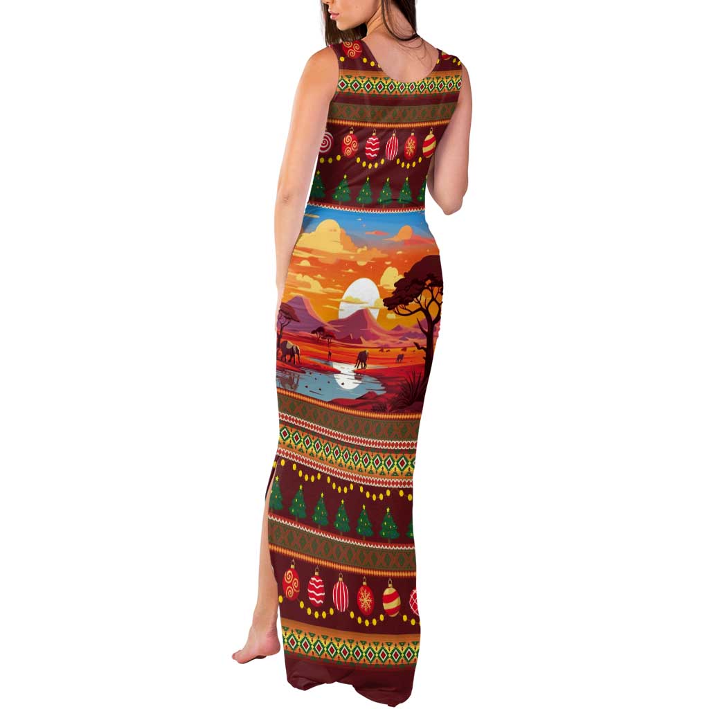 African Heritage and Celebrated Christmas Tank Maxi Dress - Wonder Print Shop