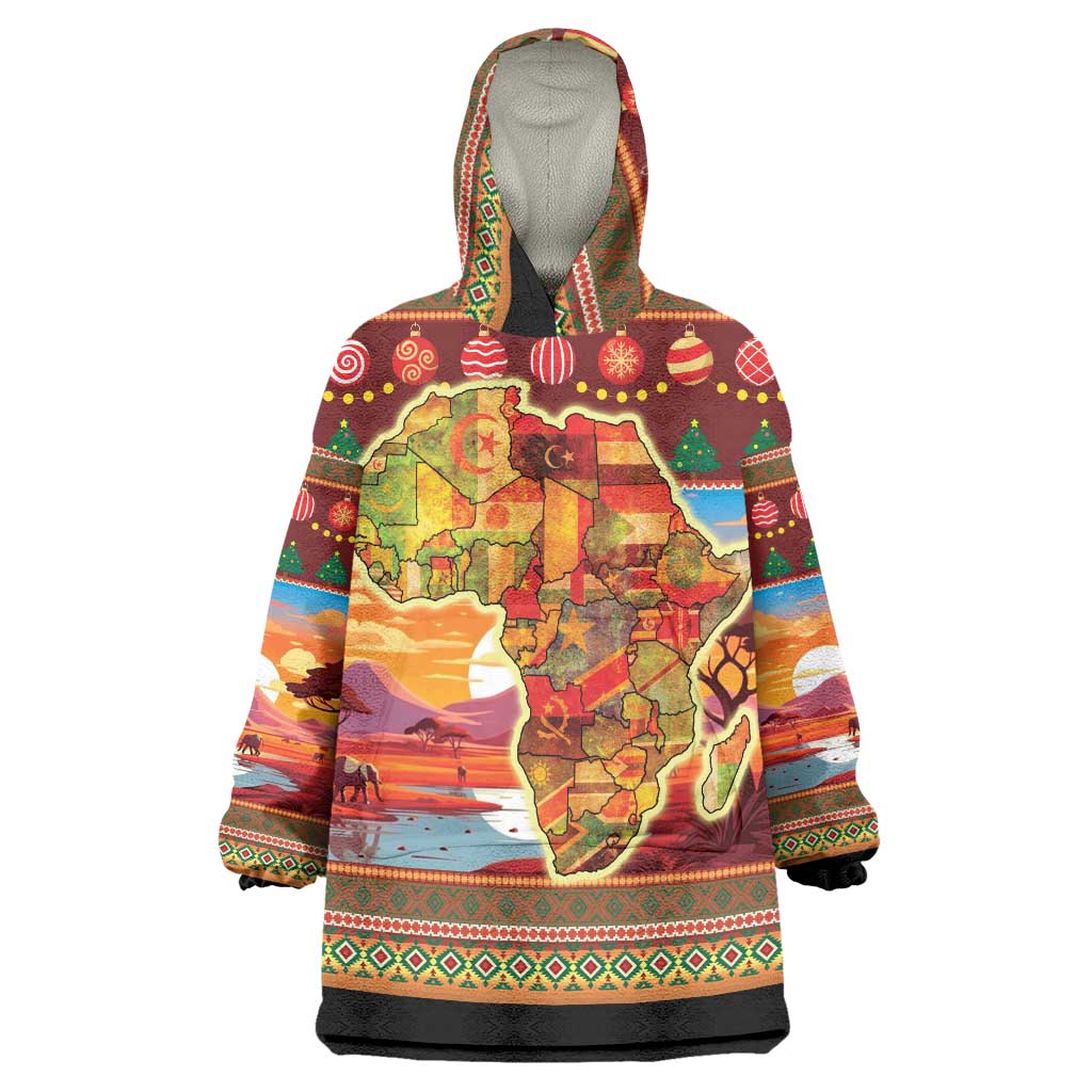 African Heritage and Celebrated Christmas Wearable Blanket Hoodie - Wonder Print Shop