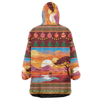African Heritage and Celebrated Christmas Wearable Blanket Hoodie - Wonder Print Shop