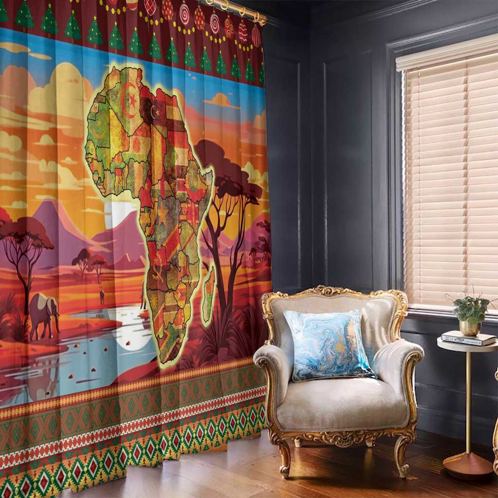 African Heritage and Celebrated Christmas Window Curtain - Wonder Print Shop