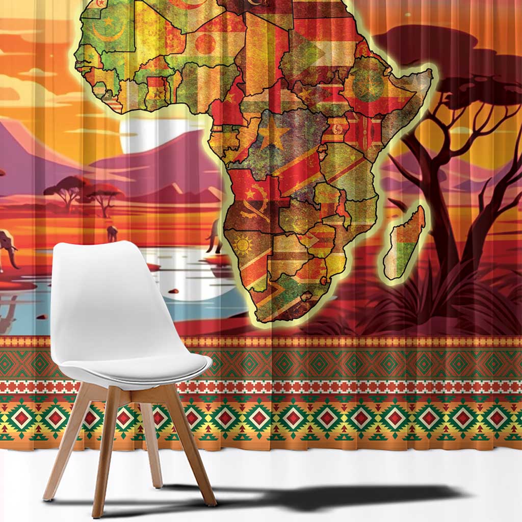 African Heritage and Celebrated Christmas Window Curtain - Wonder Print Shop