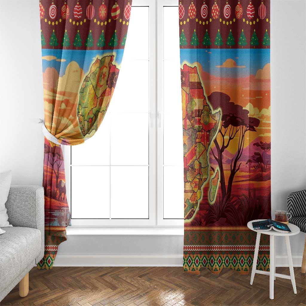 African Heritage and Celebrated Christmas Window Curtain - Wonder Print Shop
