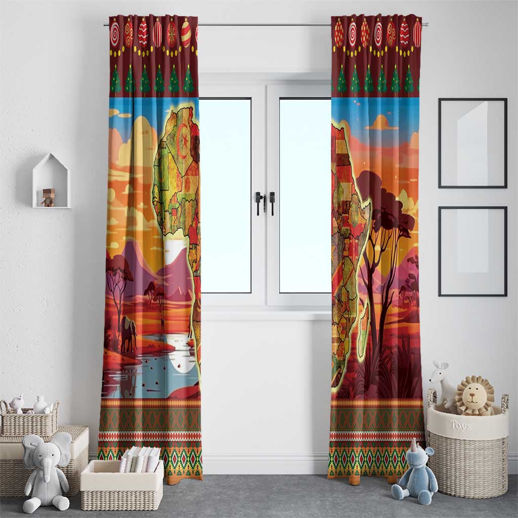 African Heritage and Celebrated Christmas Window Curtain - Wonder Print Shop