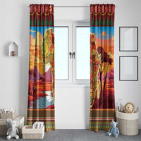 African Heritage and Celebrated Christmas Window Curtain - Wonder Print Shop