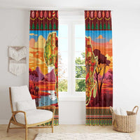 African Heritage and Celebrated Christmas Window Curtain - Wonder Print Shop
