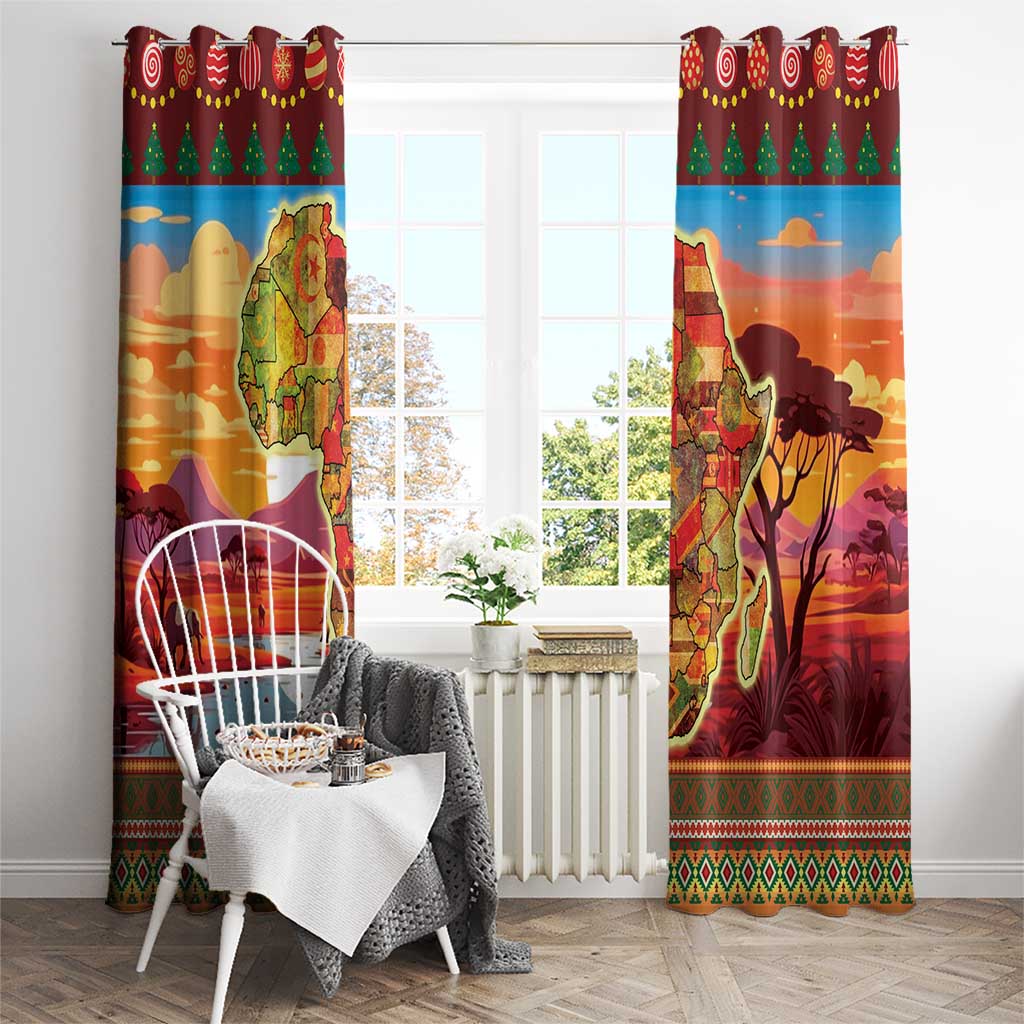 African Heritage and Celebrated Christmas Window Curtain - Wonder Print Shop