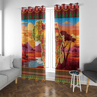 African Heritage and Celebrated Christmas Window Curtain - Wonder Print Shop