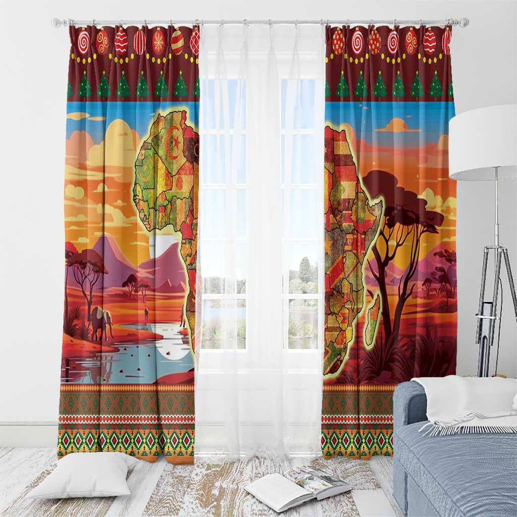 African Heritage and Celebrated Christmas Window Curtain - Wonder Print Shop