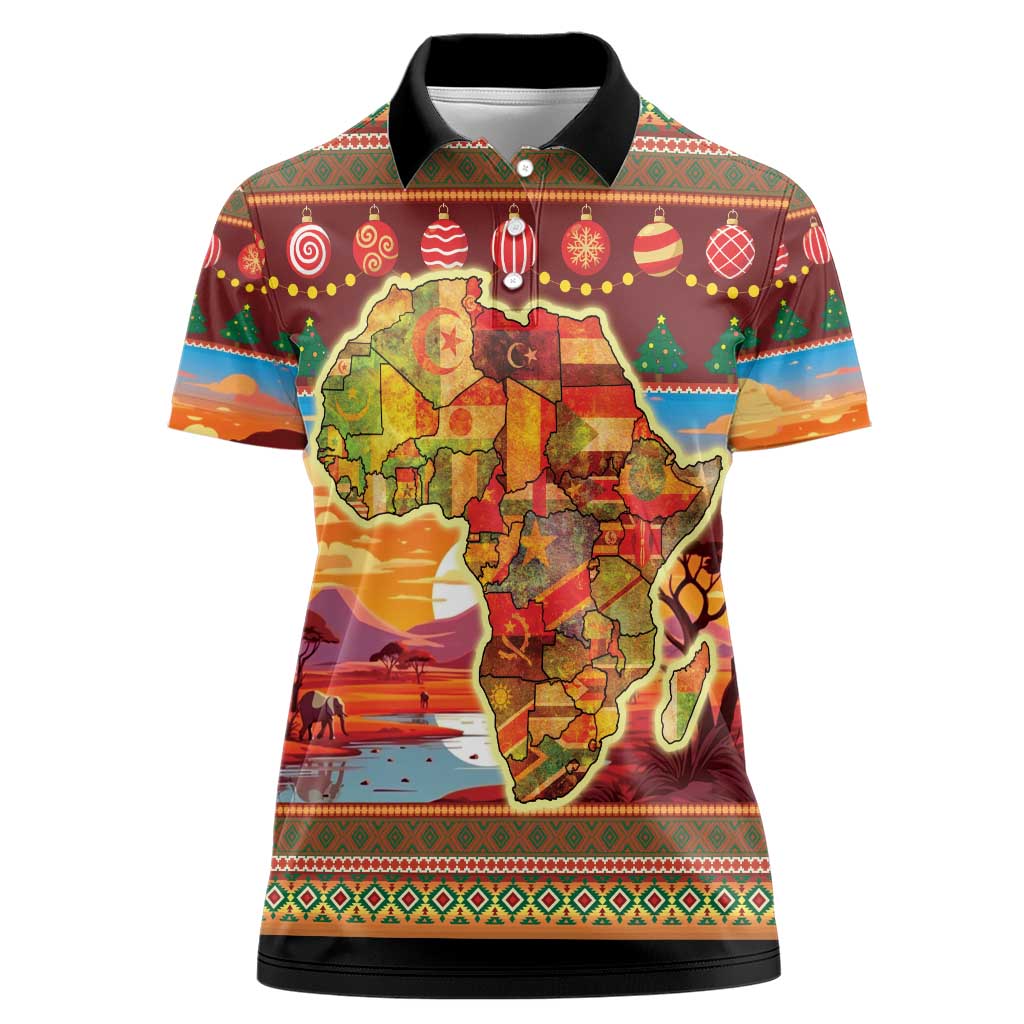 African Heritage and Celebrated Christmas Women Polo Shirt - Wonder Print Shop