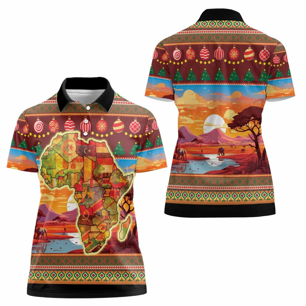 African Heritage and Celebrated Christmas Women Polo Shirt - Wonder Print Shop