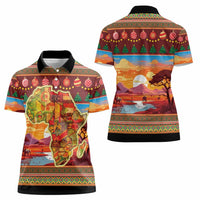African Heritage and Celebrated Christmas Women Polo Shirt - Wonder Print Shop