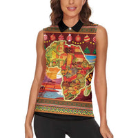 African Heritage and Celebrated Christmas Women Sleeveless Polo Shirt - Wonder Print Shop