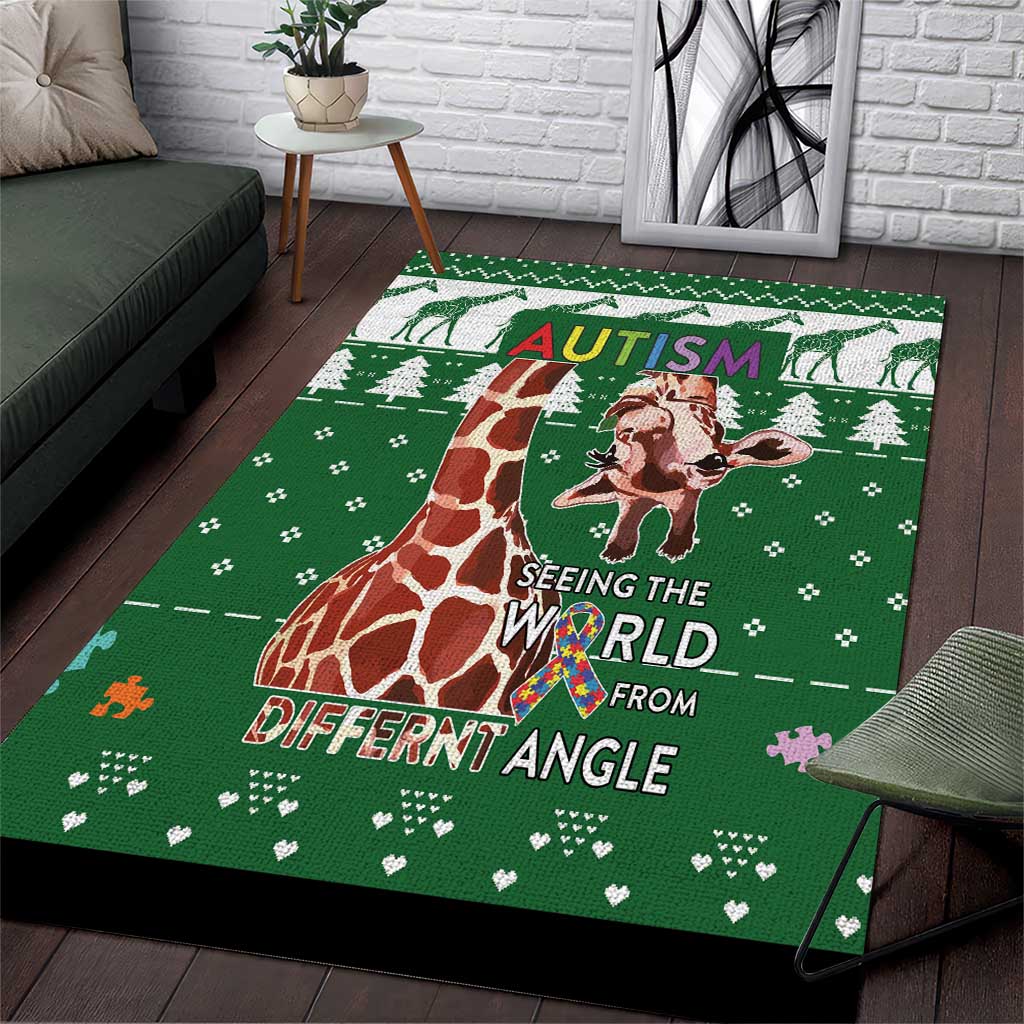 Giraffe Autism Area Rug Seeing The World From Different Angles - Wonder Print Shop