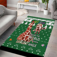 Giraffe Autism Area Rug Seeing The World From Different Angles - Wonder Print Shop