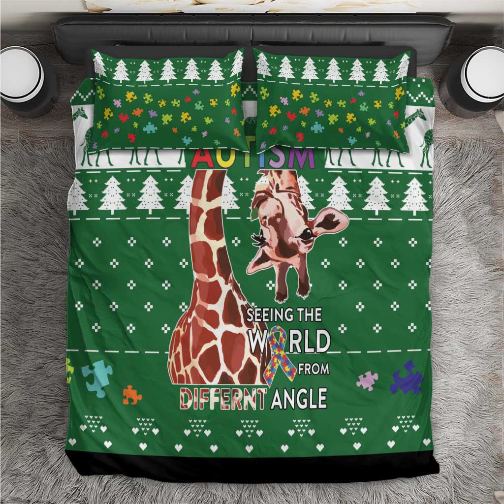Giraffe Autism Bedding Set Seeing The World From Different Angles - Wonder Print Shop