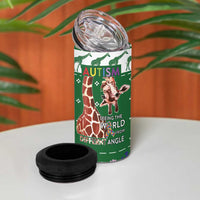 Giraffe Autism 4 in 1 Can Cooler Tumbler Seeing The World From Different Angles - Wonder Print Shop