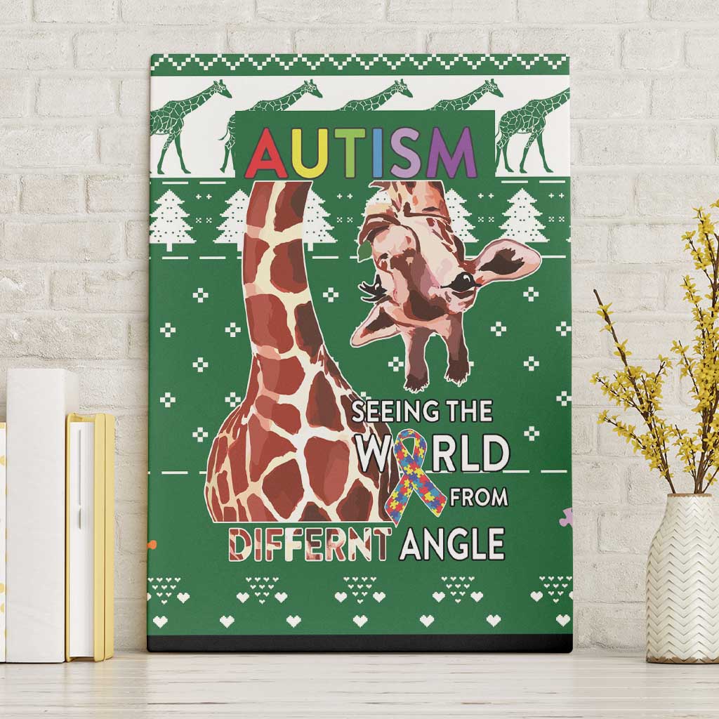Giraffe Autism Canvas Wall Art Seeing The World From Different Angles - Wonder Print Shop