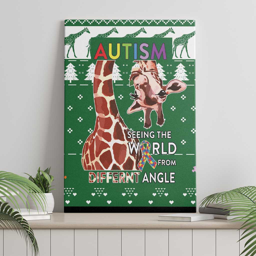 Giraffe Autism Canvas Wall Art Seeing The World From Different Angles - Wonder Print Shop