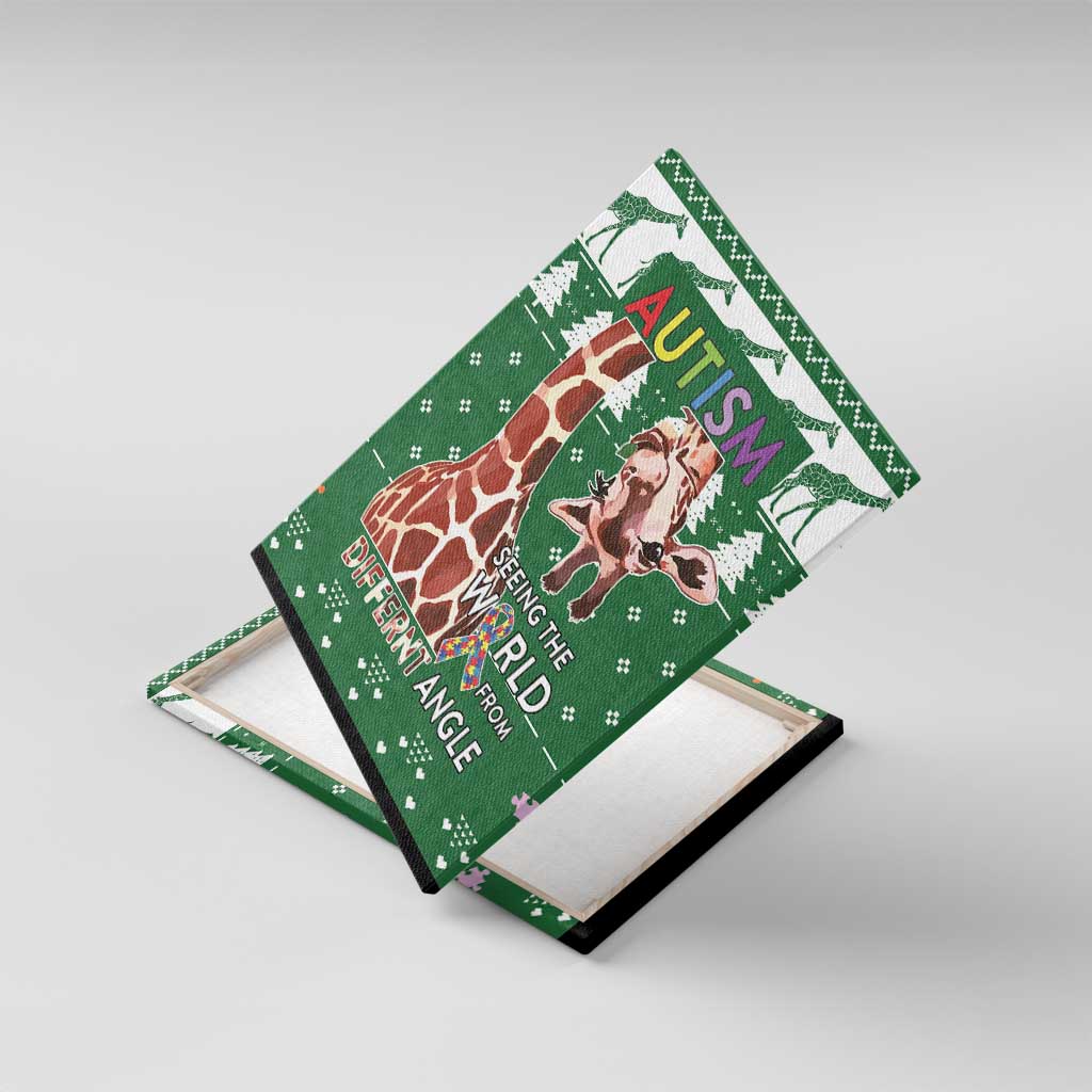 Giraffe Autism Canvas Wall Art Seeing The World From Different Angles - Wonder Print Shop