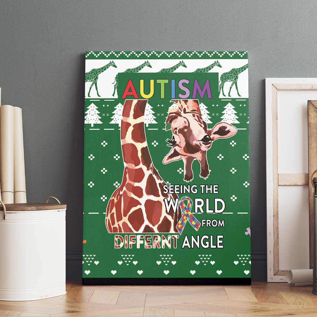 Giraffe Autism Canvas Wall Art Seeing The World From Different Angles - Wonder Print Shop