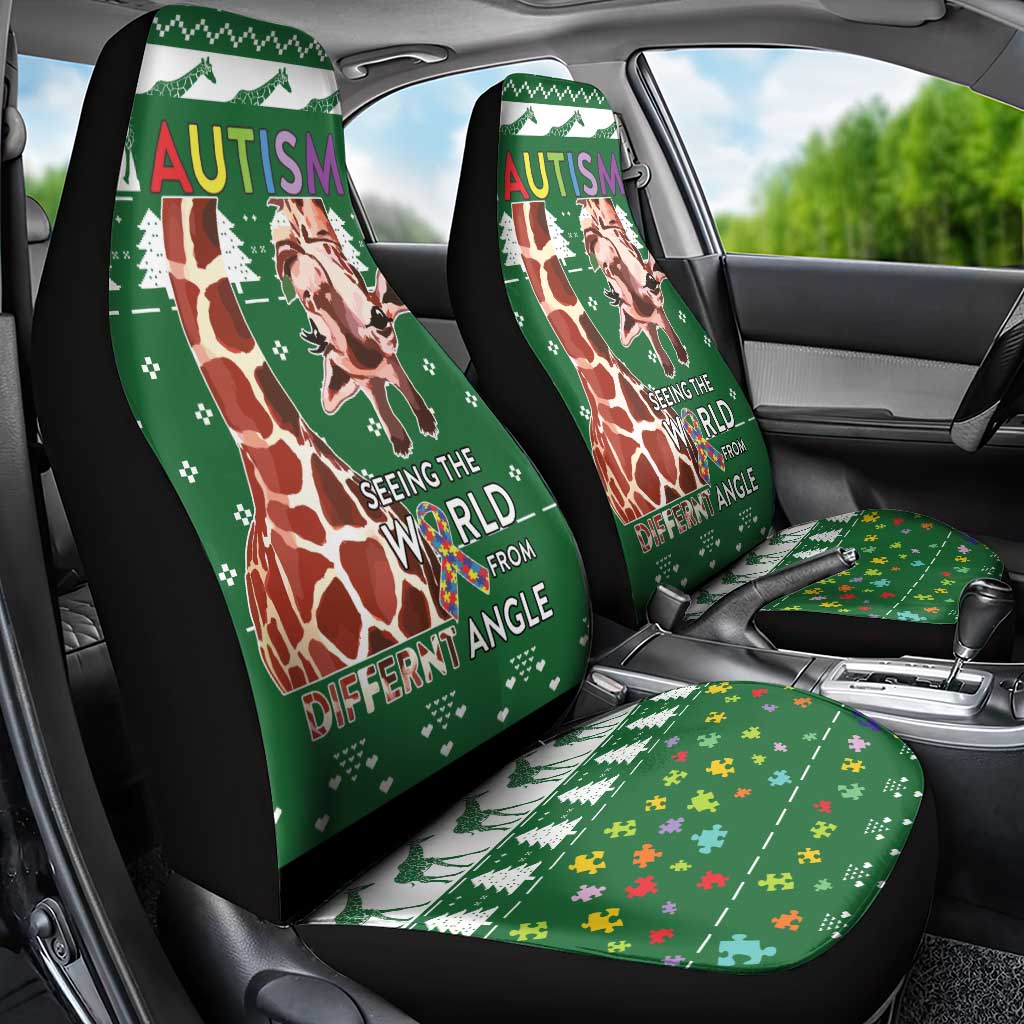 Giraffe Autism Car Seat Cover Seeing The World From Different Angles - Wonder Print Shop