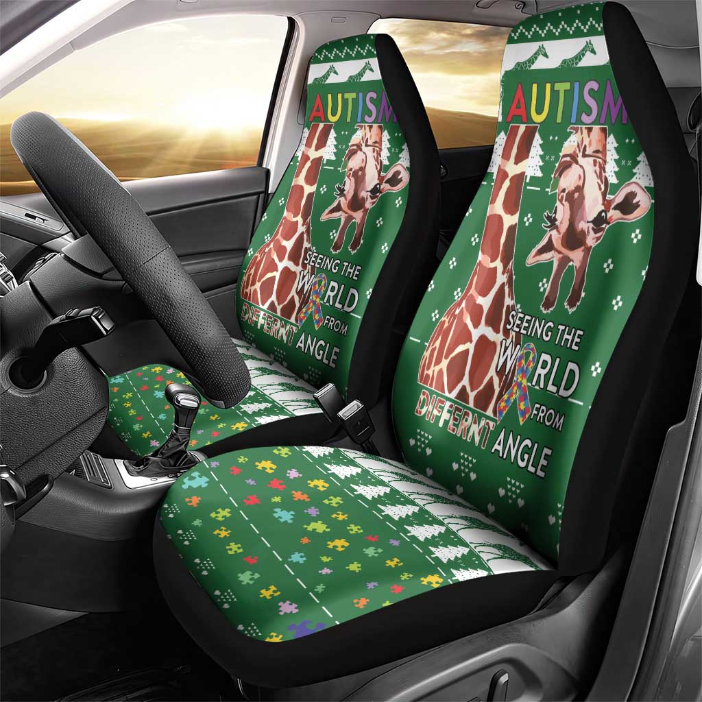 Giraffe Autism Car Seat Cover Seeing The World From Different Angles - Wonder Print Shop